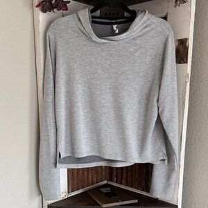 Gray Women's cropped Hoodie Top